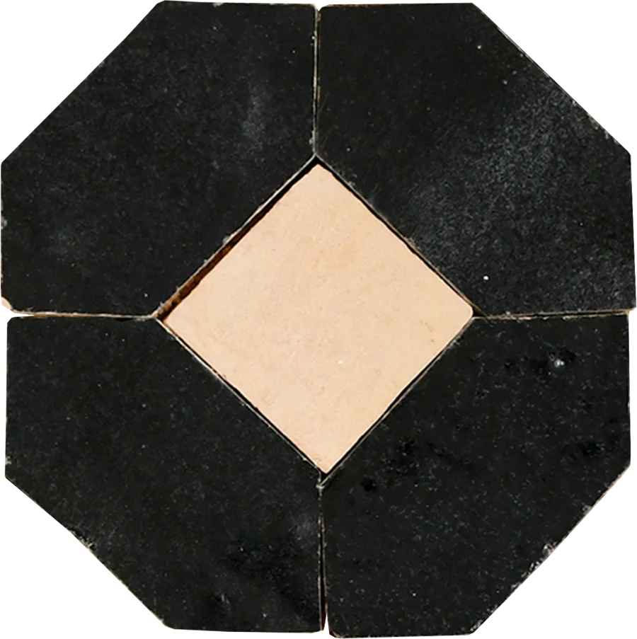 sample CHEBKA MOSAIC FEZ TERRA COTTA + TITANIUM