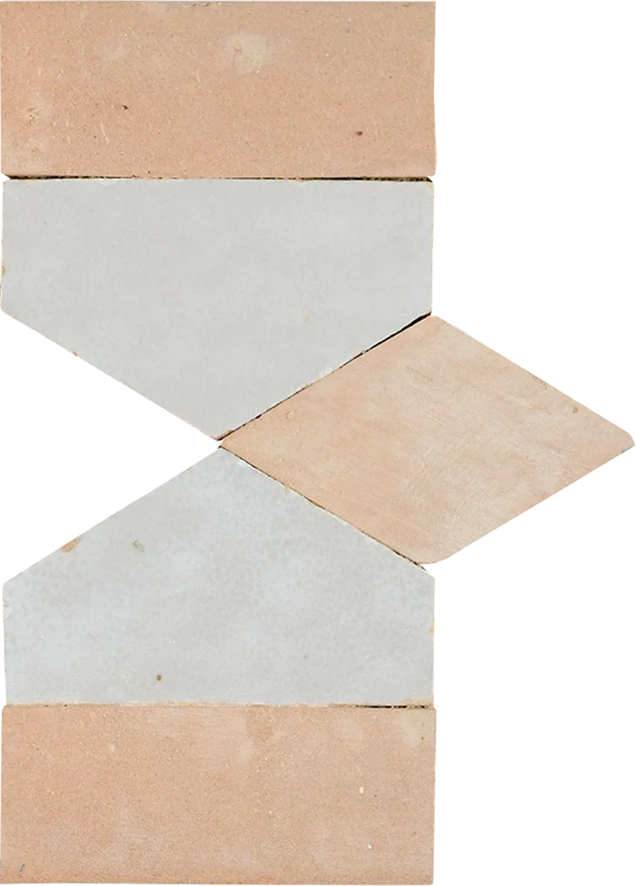 sample COLLIER BORDER CREAM + FEZ TERRA COTTA