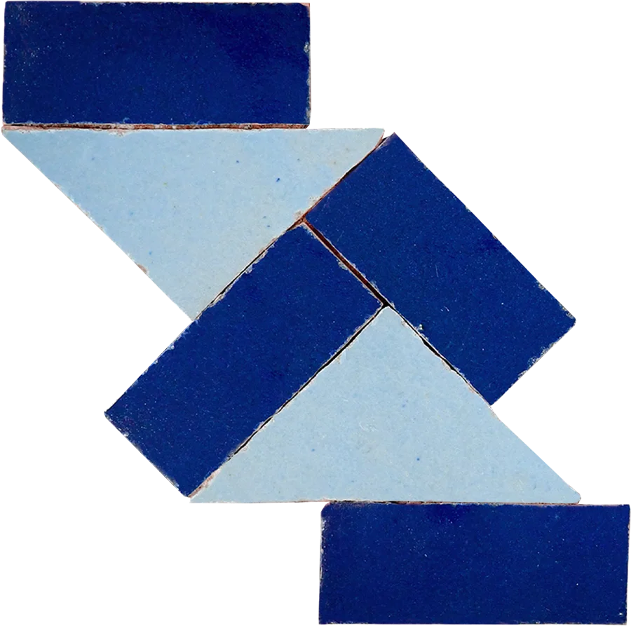 sample ZIG ZAG BORDER LONDON SKY + DEEP SEA