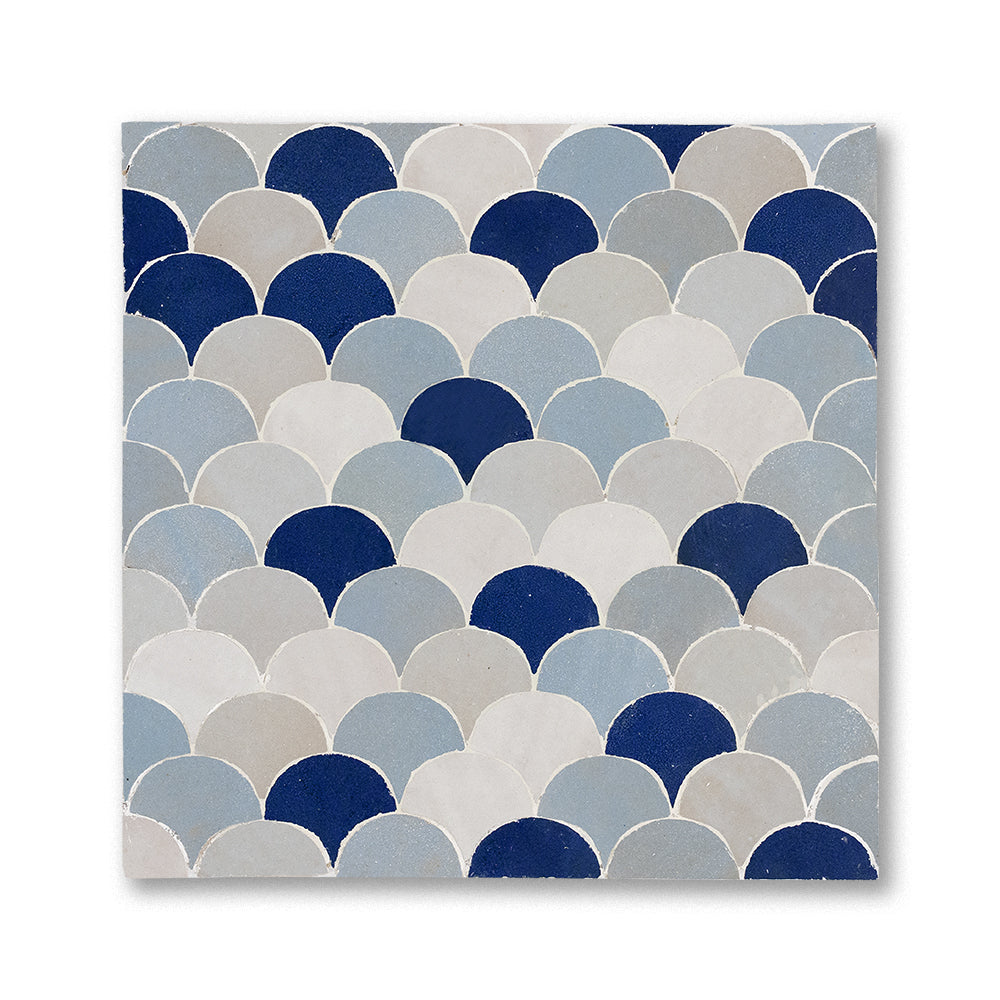 DALIA MOSAIC CREAM + LONDON SKY + DEEP SEA