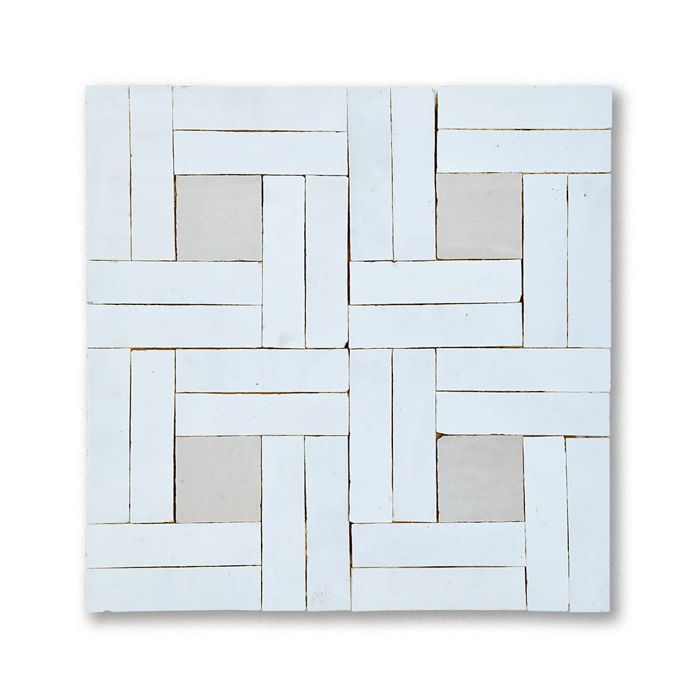 DAMA MOSAIC BLANC + CREAM