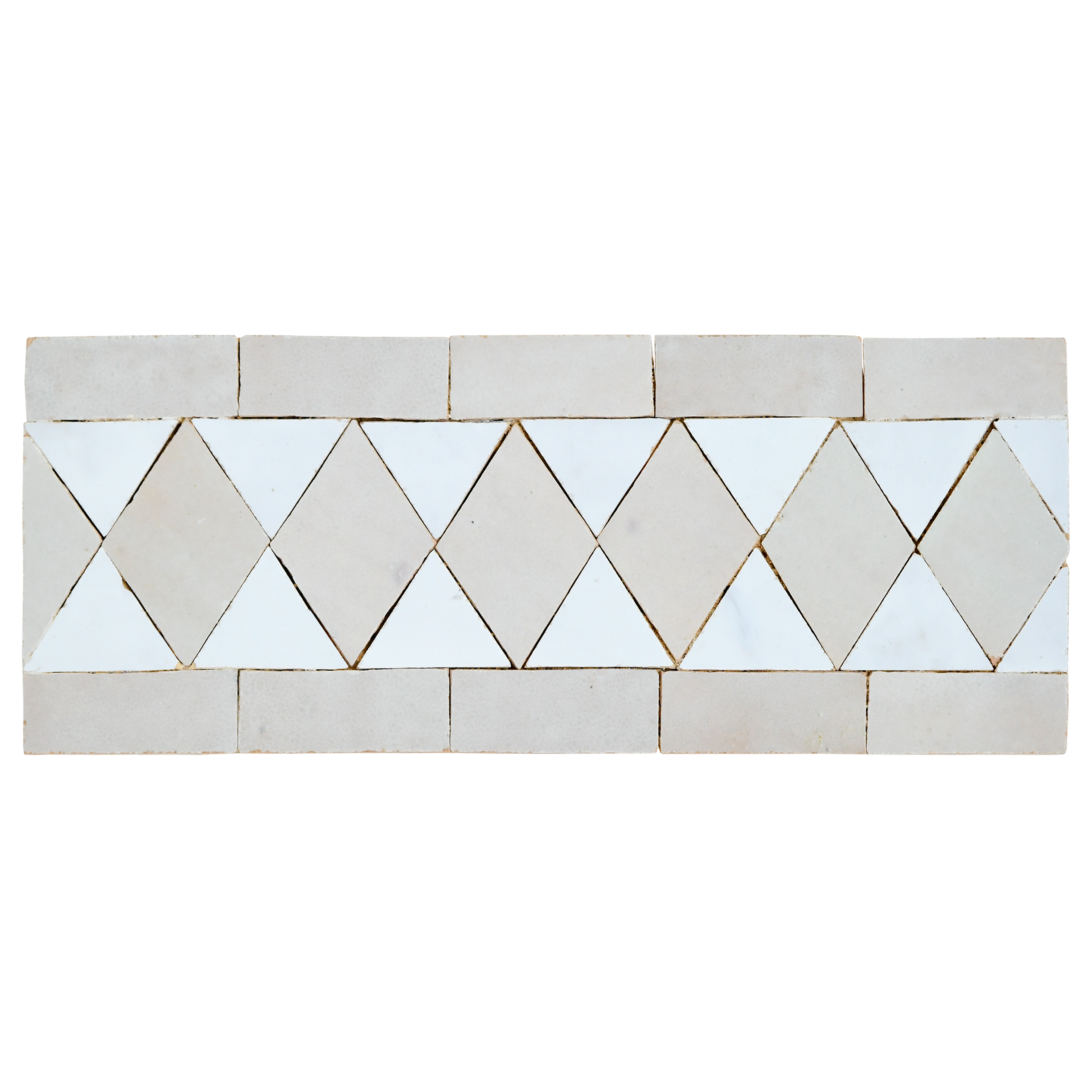 Decorative wall panel with geometric triangle pattern on a white background