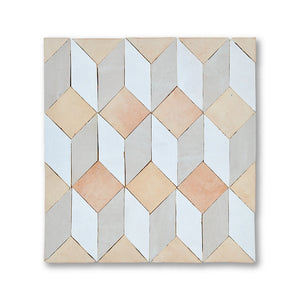 ILLUSION MOSAIC BLANC + CREAM + FEZ TERRA COTTA