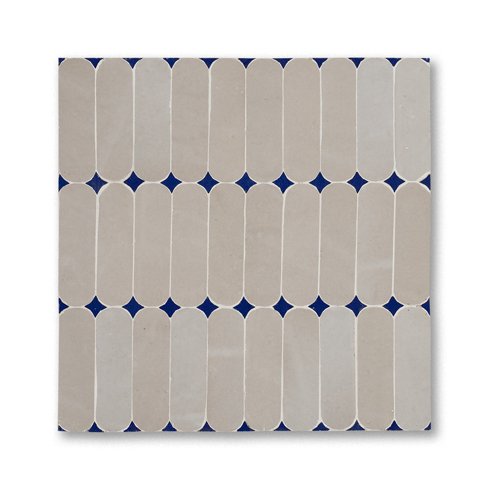 PLEAT MOSAIC KHAKI + DEEP SEA