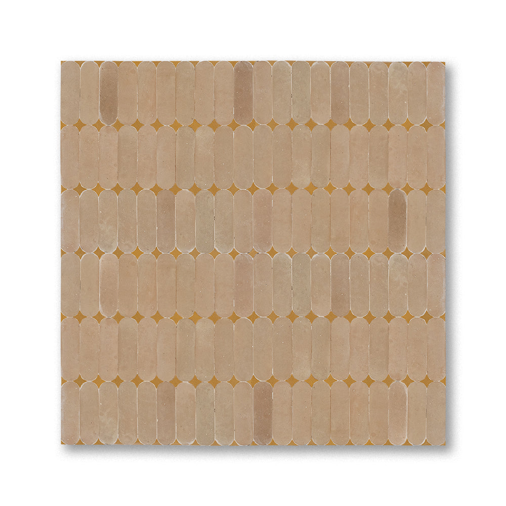 PLEAT MOSAIC FEZ TERRA COTTA + SUNFLOWER