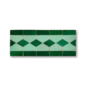 COLLIER BORDER ATLAS SAGE + FOREST GREEN