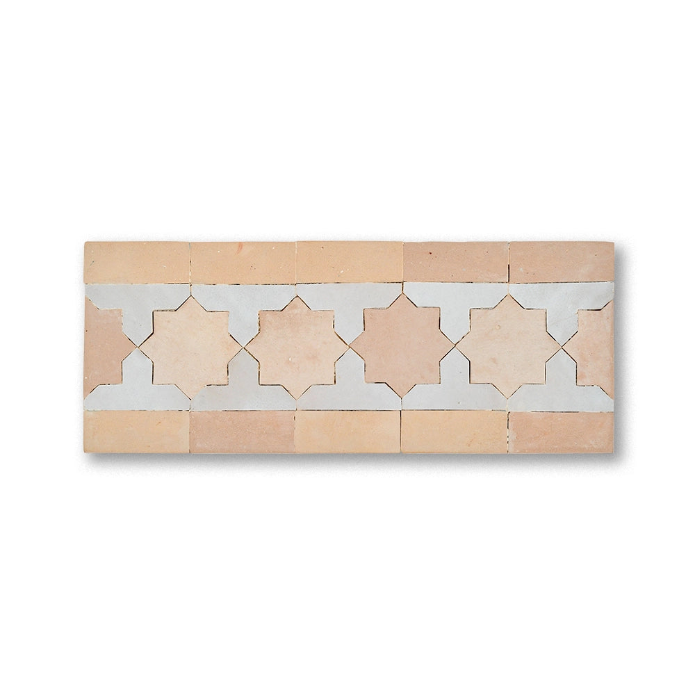 KHATEM BORDER CREAM + FEZ TERRA COTTA
