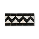 ZIG ZAG BORDER CREAM + TITANIUM