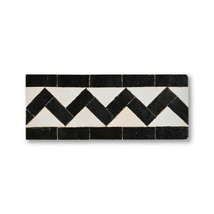 ZIG ZAG BORDER CREAM + TITANIUM