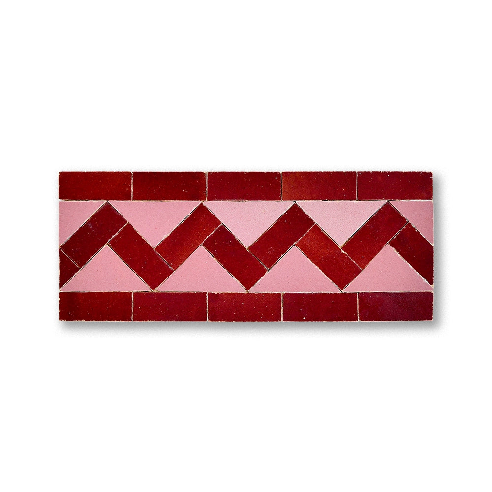 ZIG ZAG BORDER LOS FELIZ + MAROON