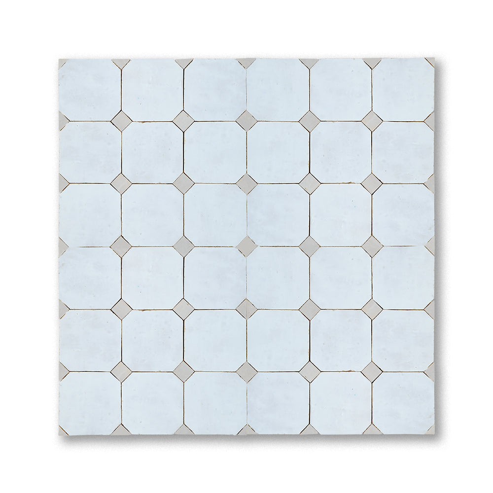 Cream Chateau-pattern Moroccan zellige mosaic