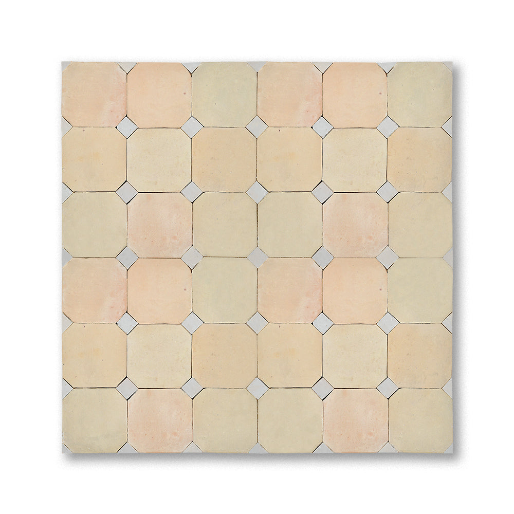 Cream Chateau-pattern Moroccan zellige mosaic