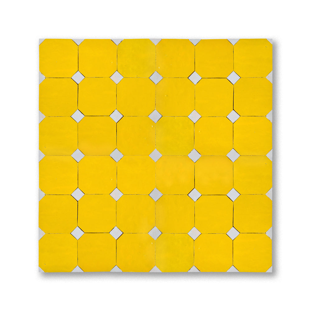 Cream Chateau-pattern Moroccan zellige mosaic