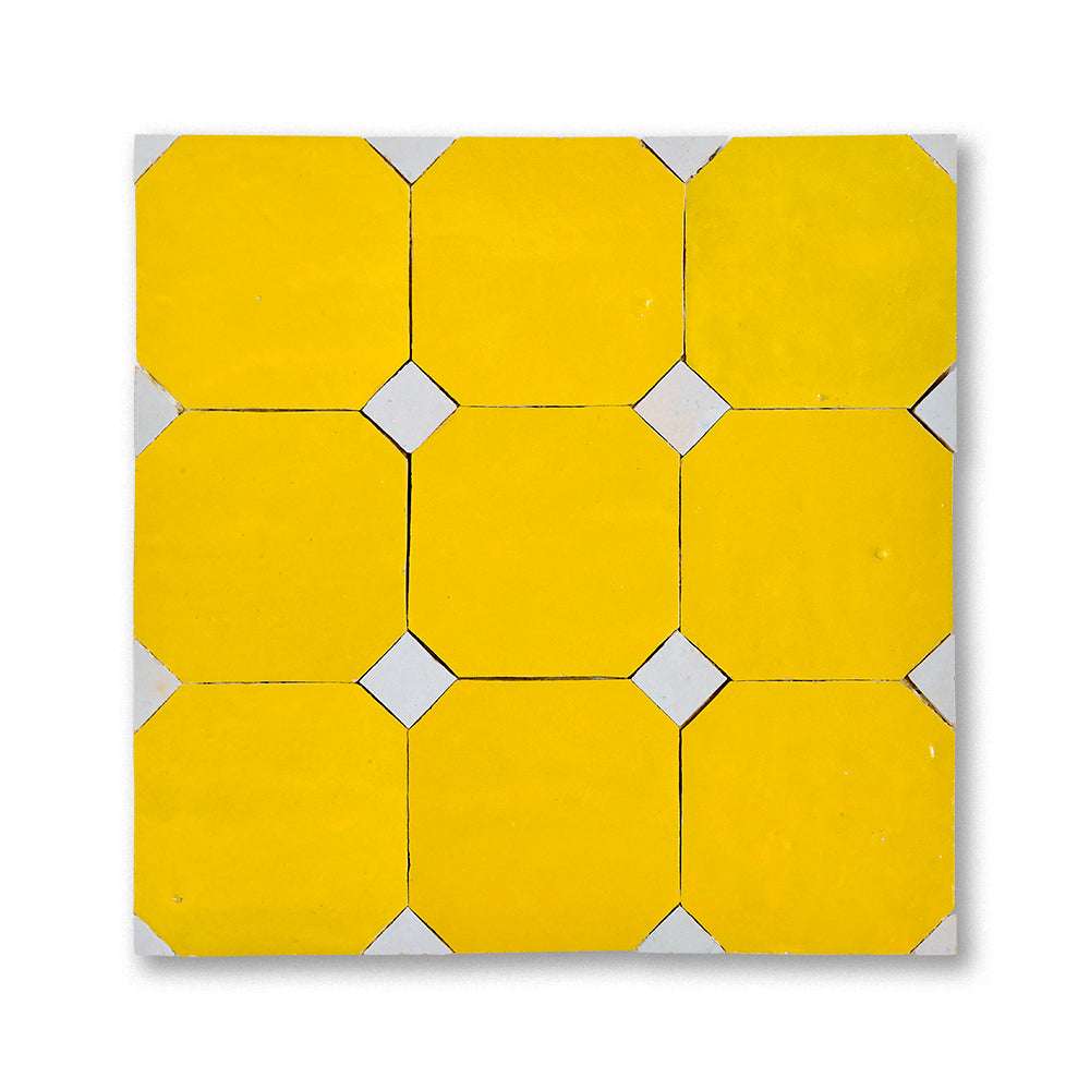 Cream Chateau-pattern Moroccan zellige mosaic