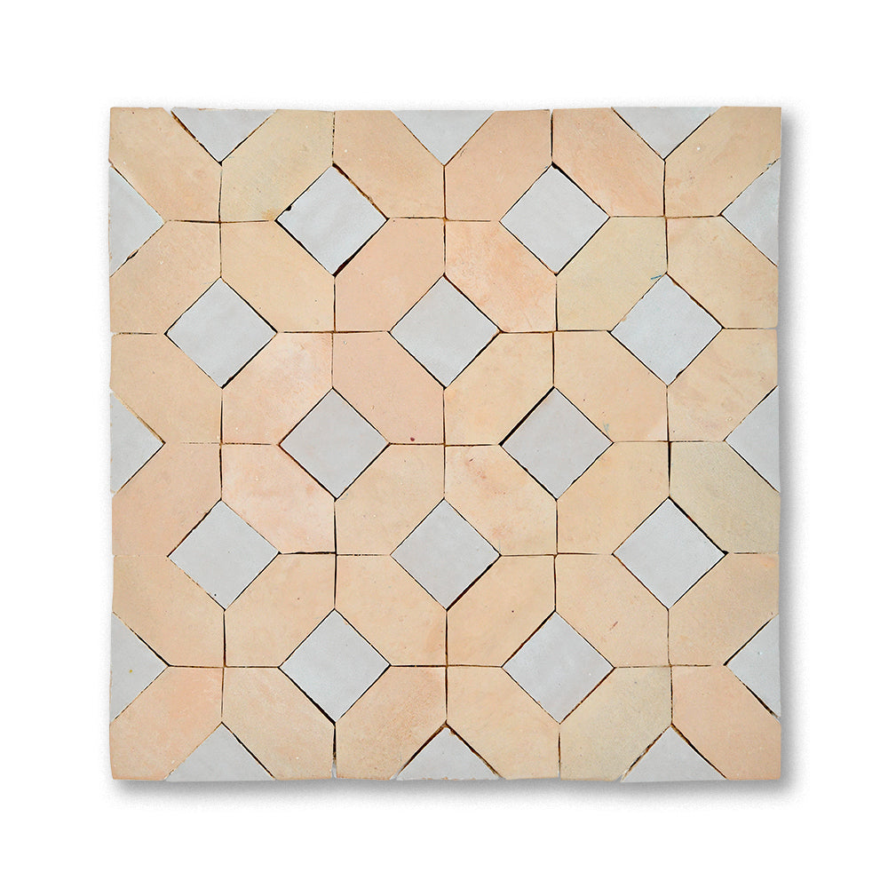 zellige mosaic Chebka Cream Fezterracotta