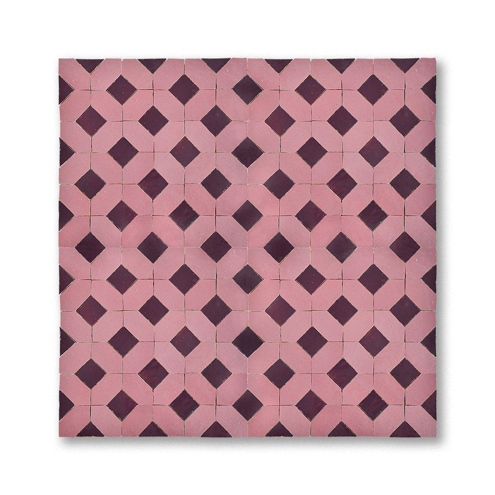 zellige mosaic Chebka Perfect pink Purple rain