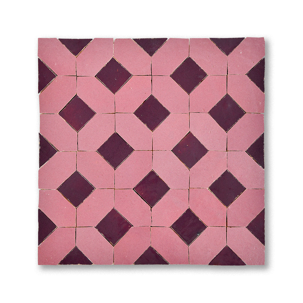 zellige mosaic Chebka Perfectpink Purplerain