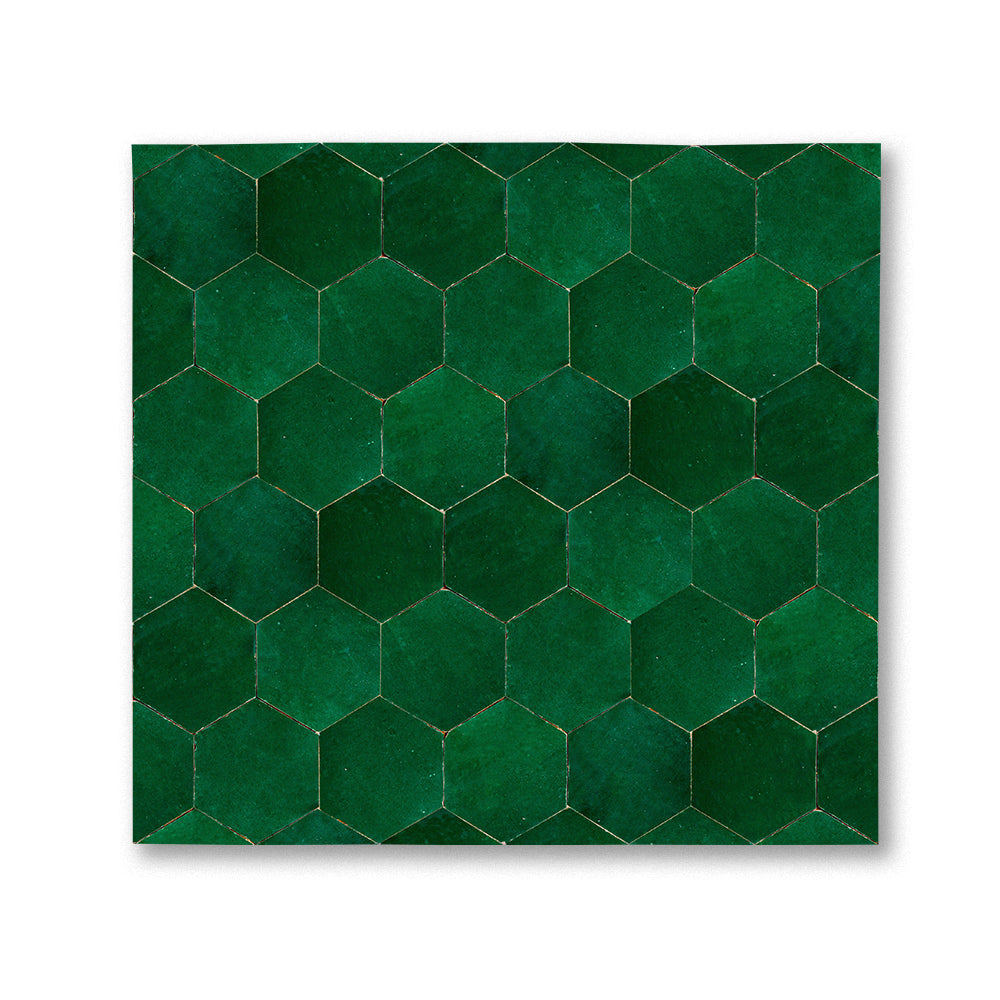 zellige mosaic Cora Forest green
