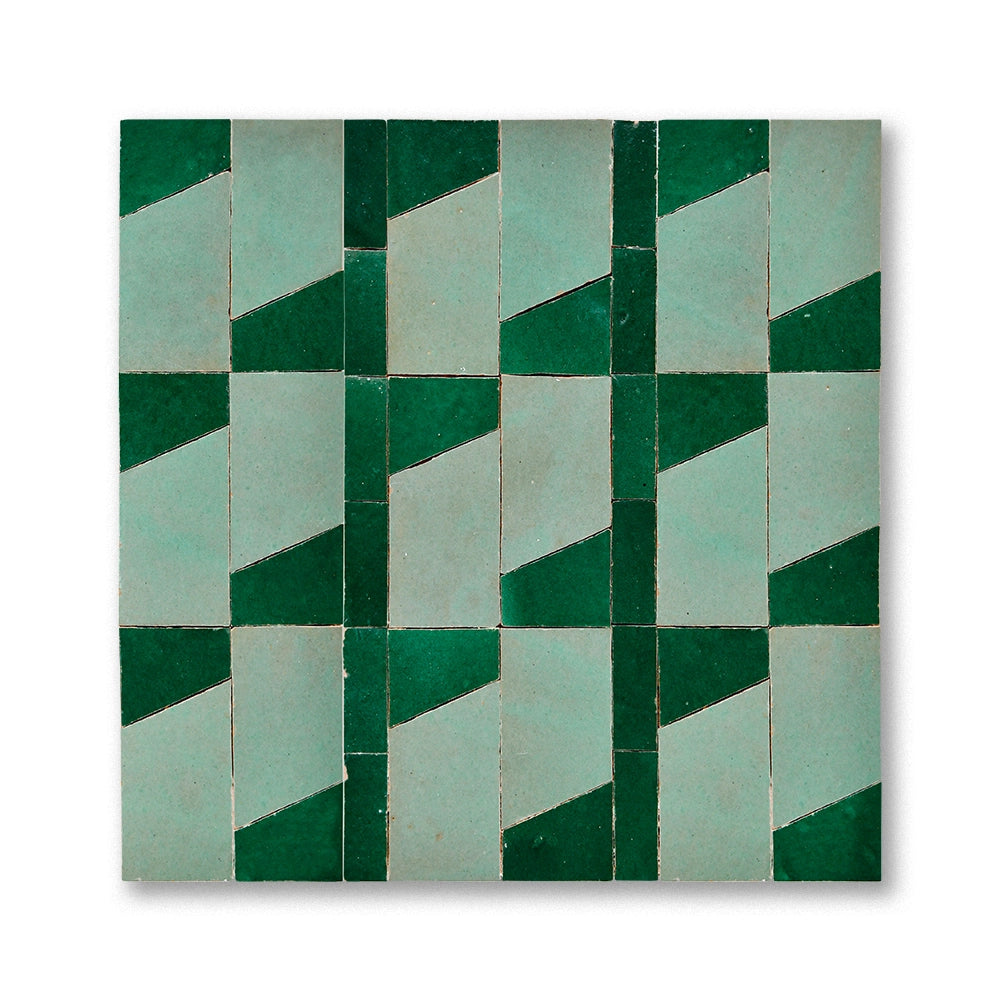 CRAVAT MOSAIC ATLAS SAGE + FOREST GREEN