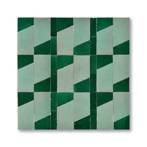 CRAVAT MOSAIC ATLAS SAGE + FOREST GREEN