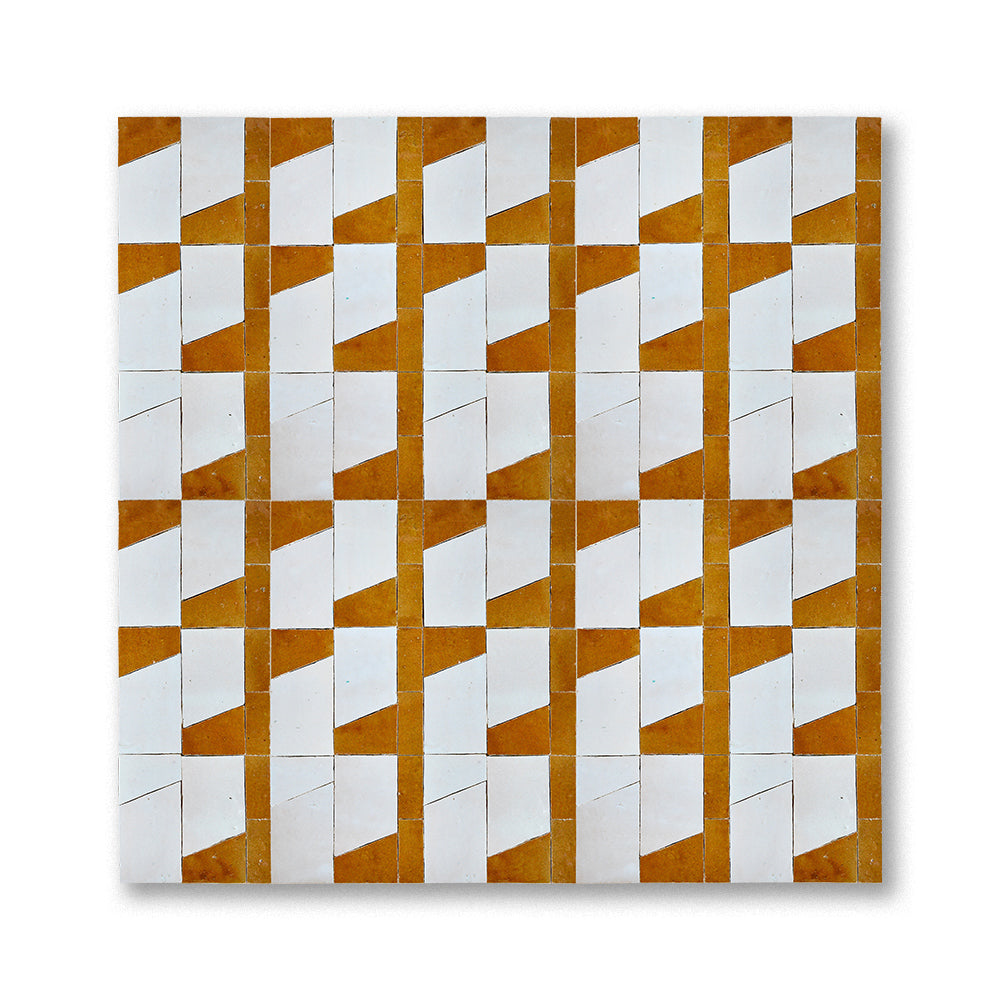 Cream and honey zellige tile palette