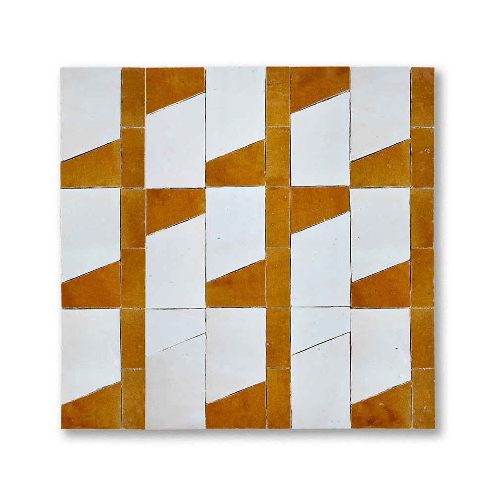 Cream and honey zellige tile palette