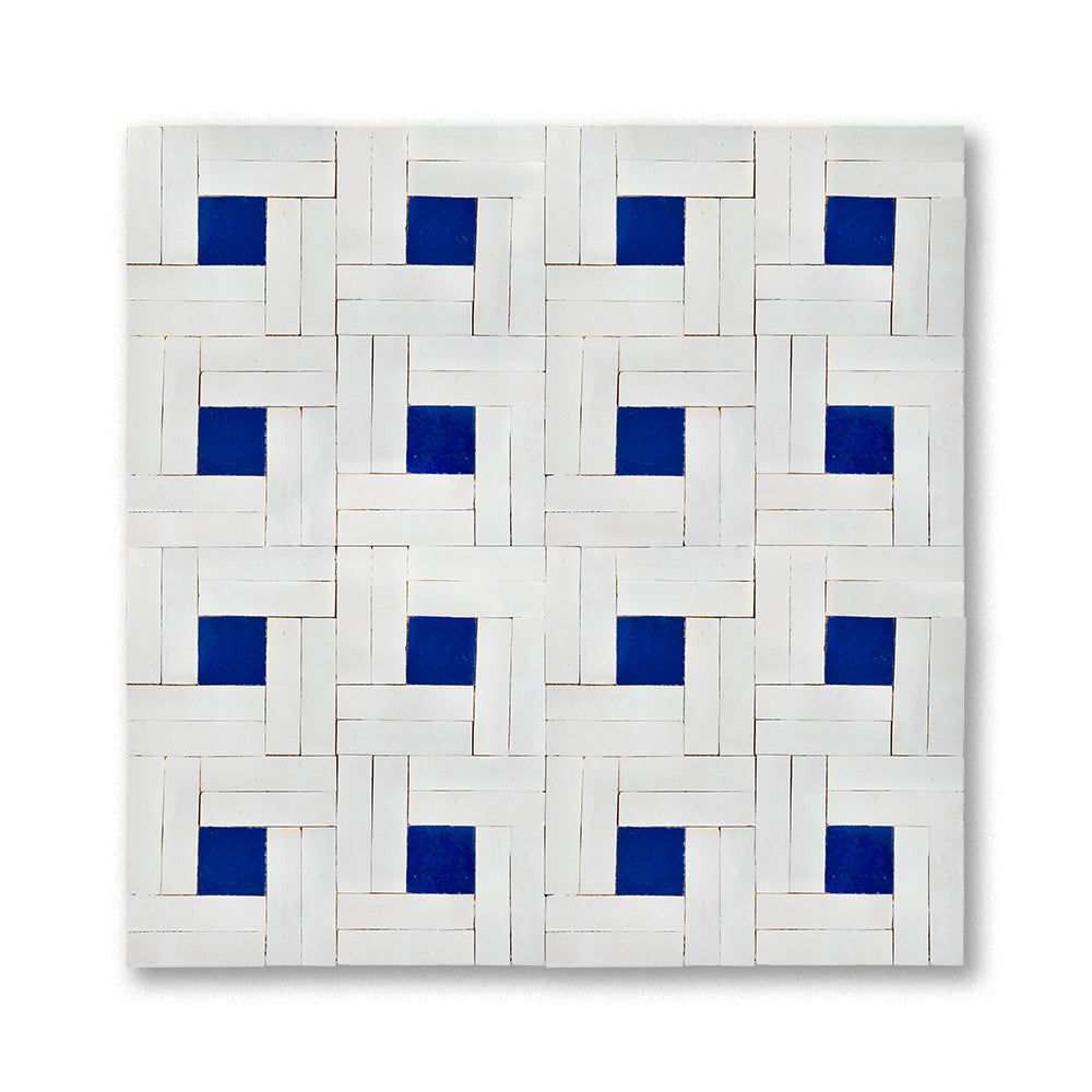 zellige mosaic Dama Cream Deep sea