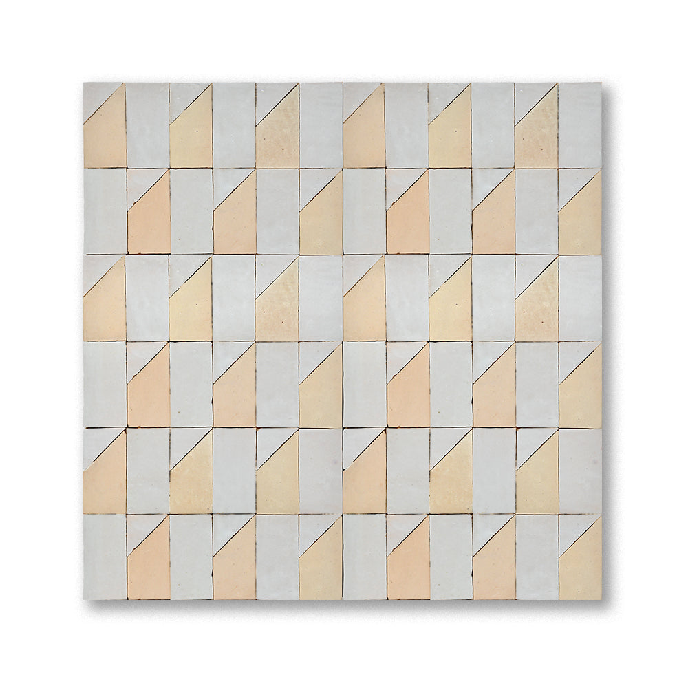 zellige mosaic Gio ponti Cream Fez terra cotta