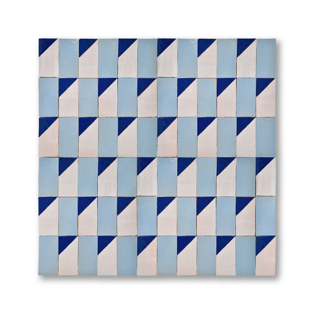 zellige mosaic Gio ponti Cream London sky Deep sea