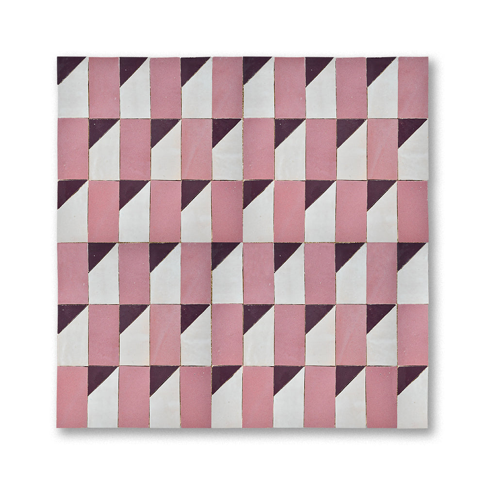 zellige mosaic Gio ponti Cream Perfect pink Purple rain