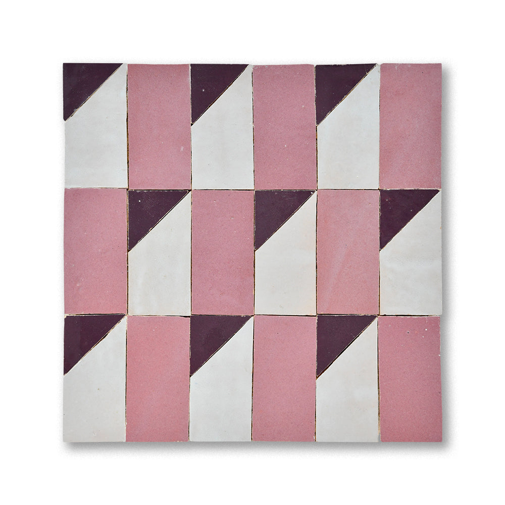 zellige mosaic Gioponti Cream Perfectpink Purplerain