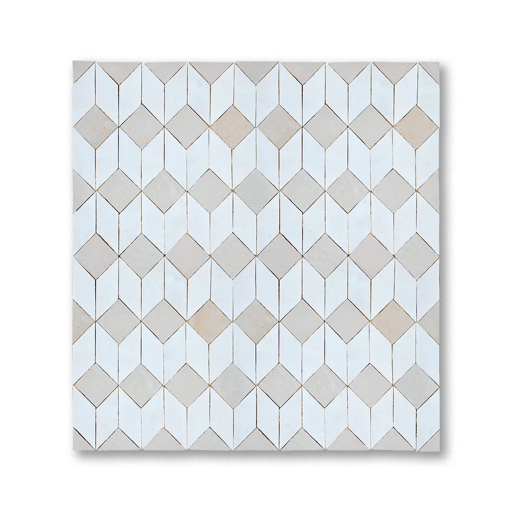 Optical illusion zellige tile pattern
