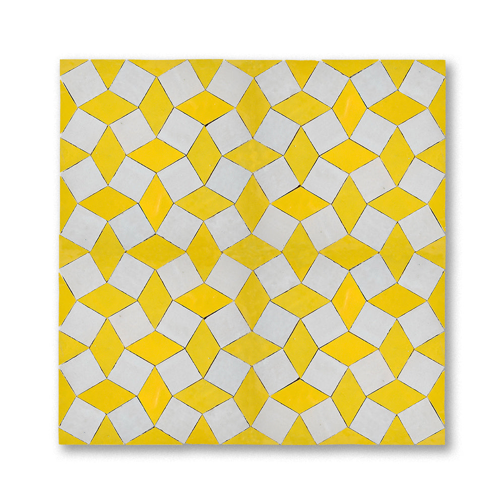 zellige mosaic Pinwheel Cream Sunflower