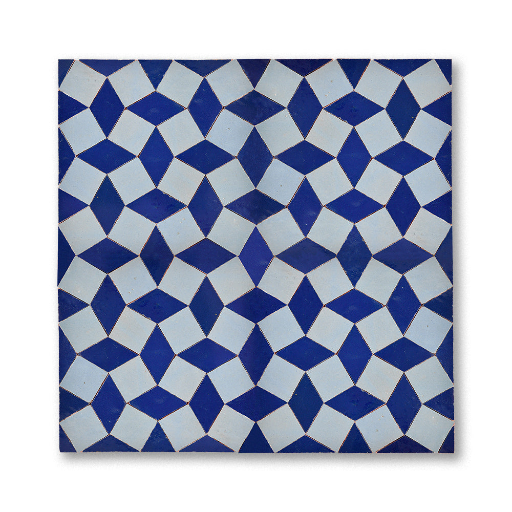 zellige mosaic Pinwheel London sky Deep sea