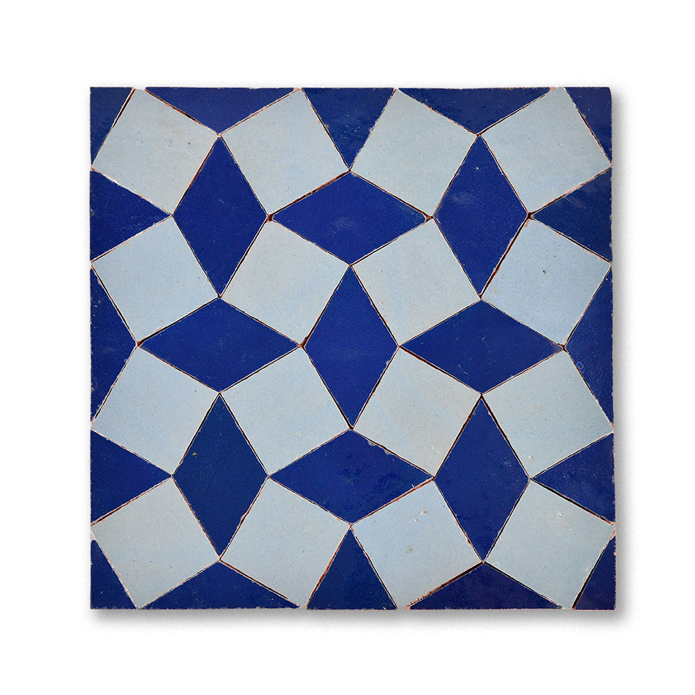 zellige mosaic Pinwheel London sky Deep sea
