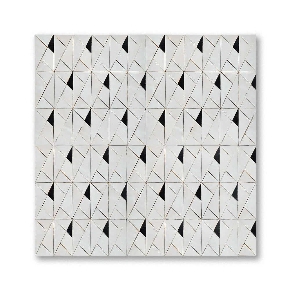 zellige mosaic Pyramidion Cream Gun powder