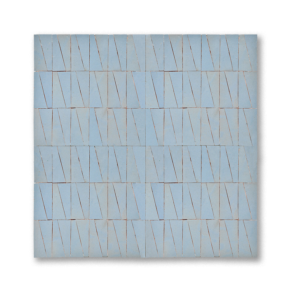 Trapezoid geometric zellige tile