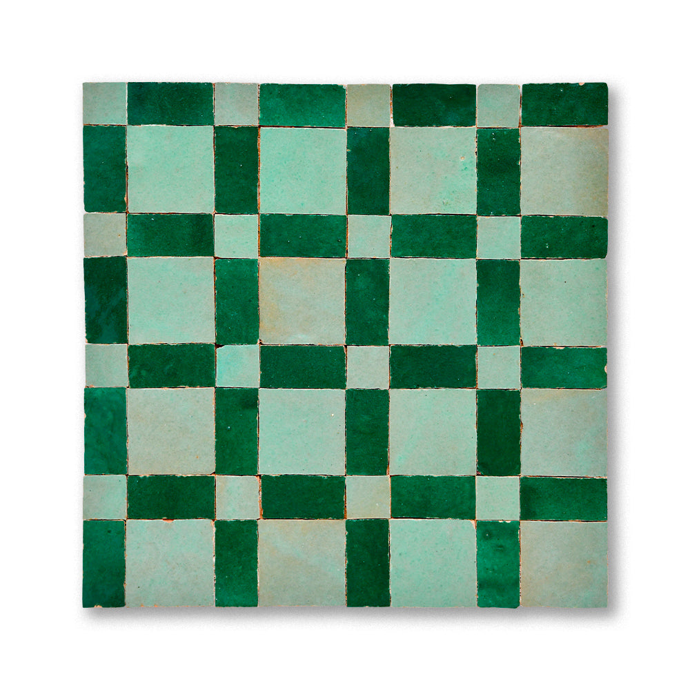 zellige mosaic bishop Atlassage Forestgreen