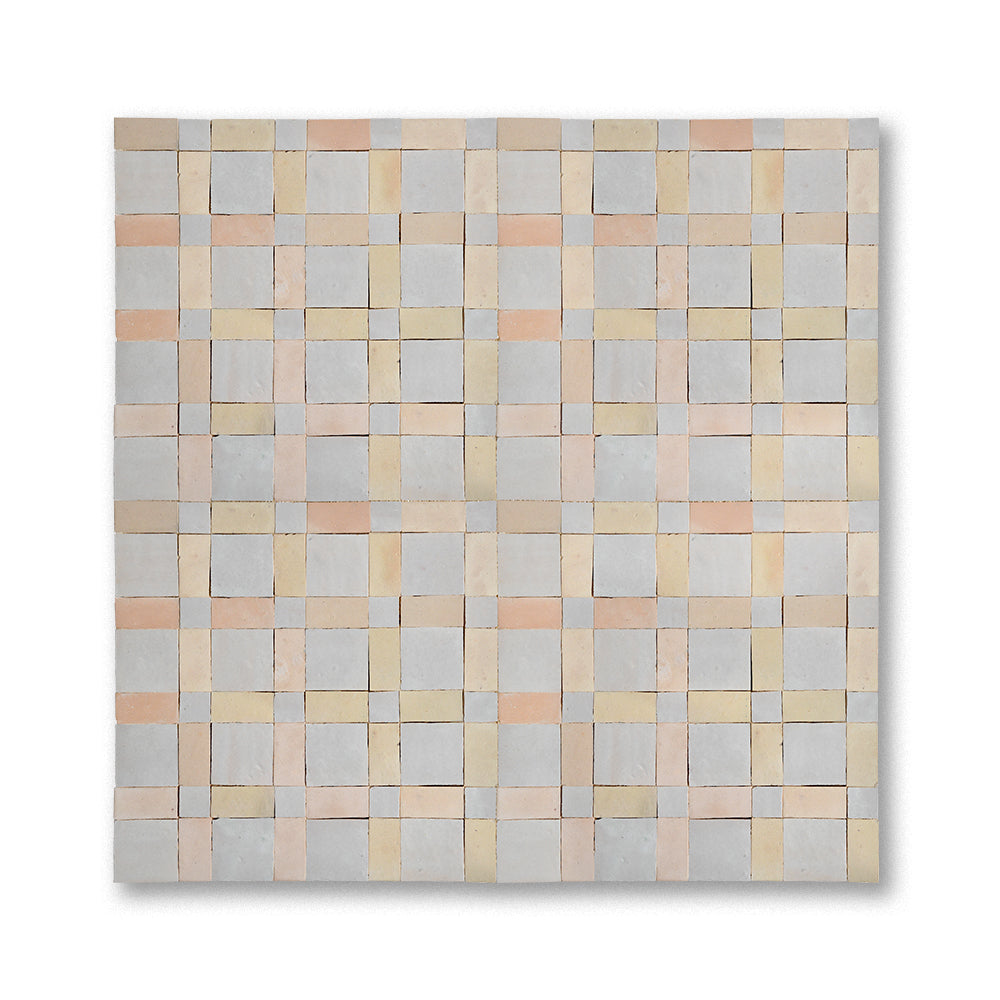 zellige mosaic bishop Cream Fez terra cotta