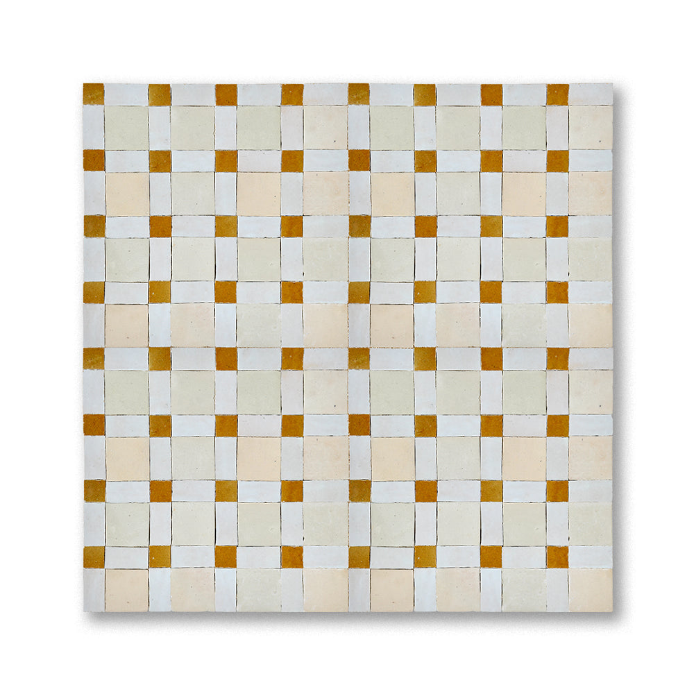 Cream and honey zellige tile palette