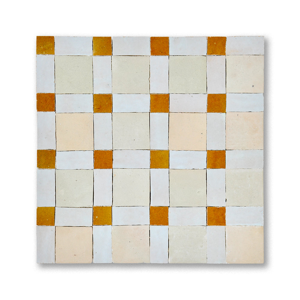 Cream and honey zellige tile palette
