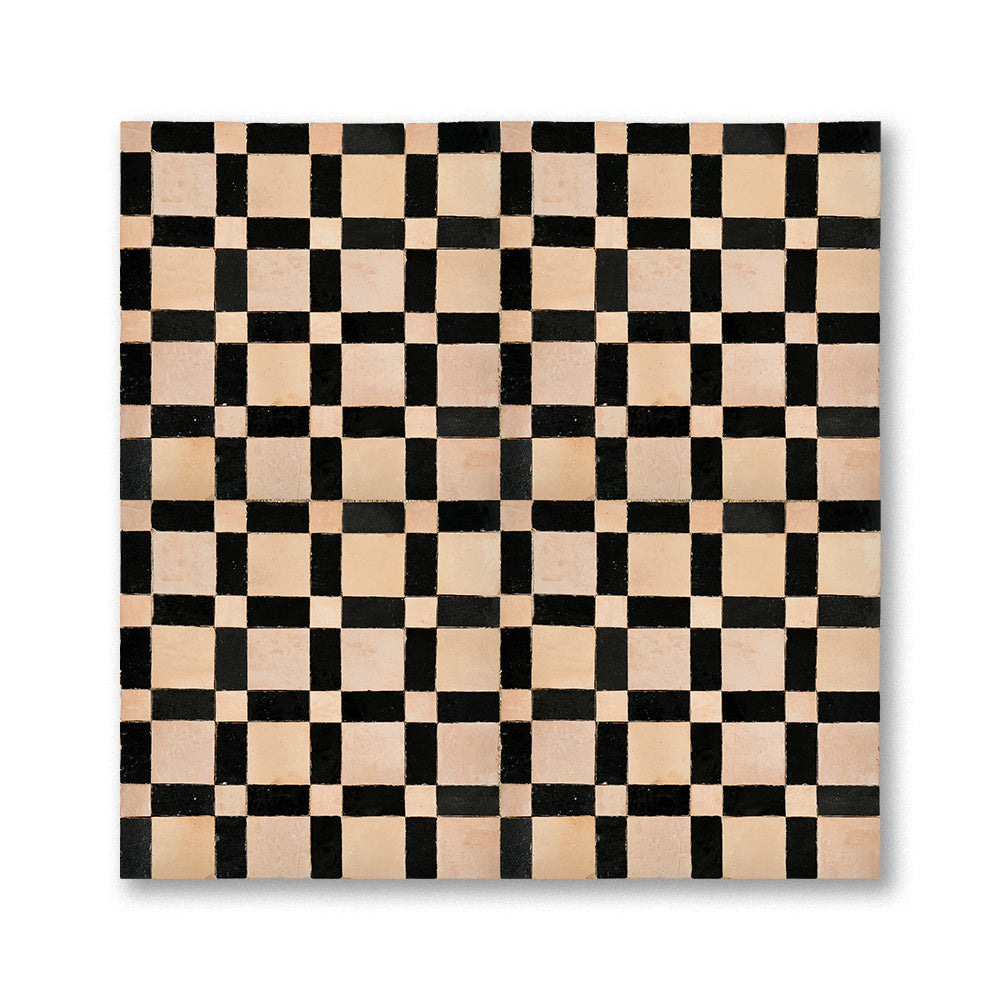 zellige mosaic bishop Gun powder Fez terra cotta