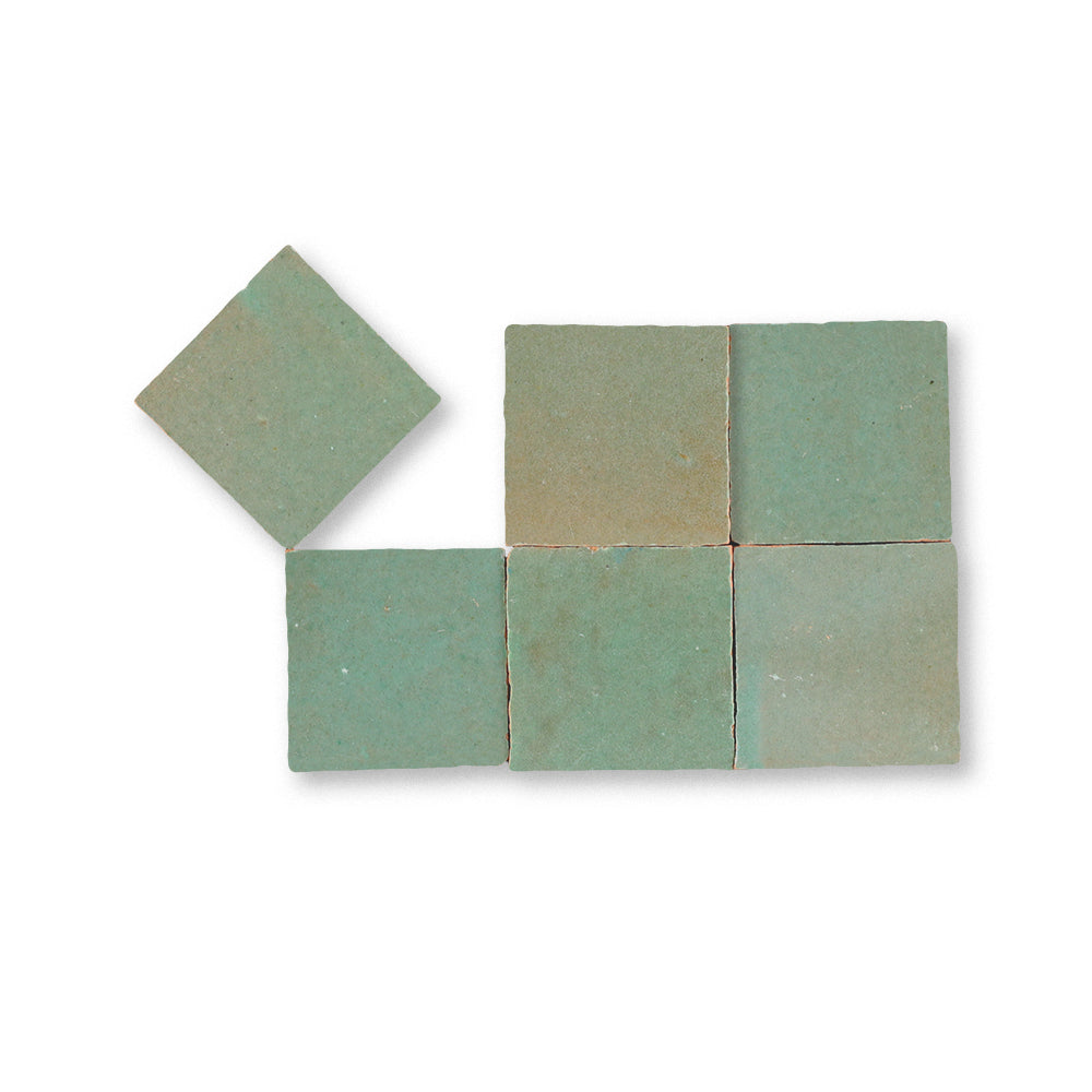 zellige tile 2x2 Atlas sage