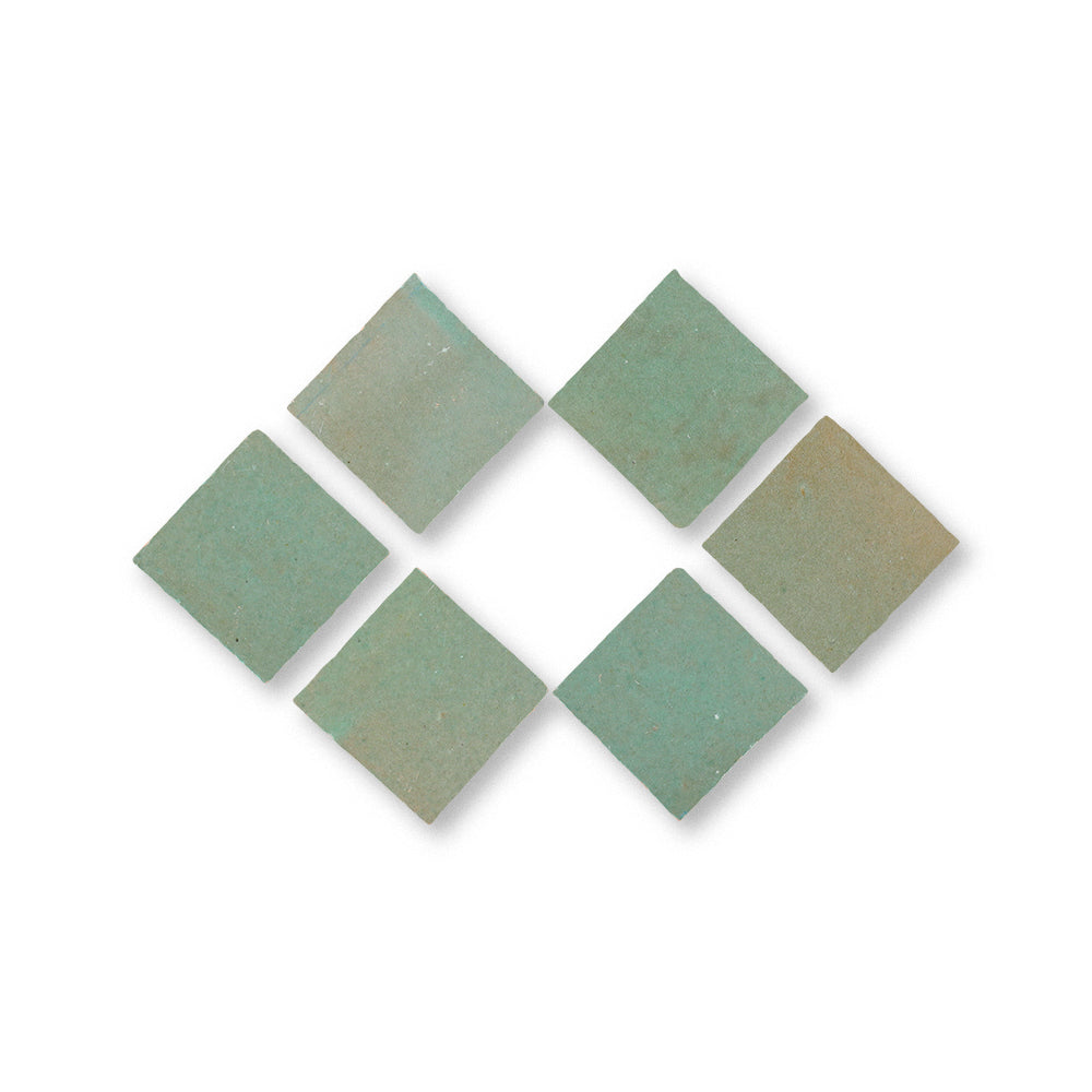 zellige tile 2x2 Atlas sage