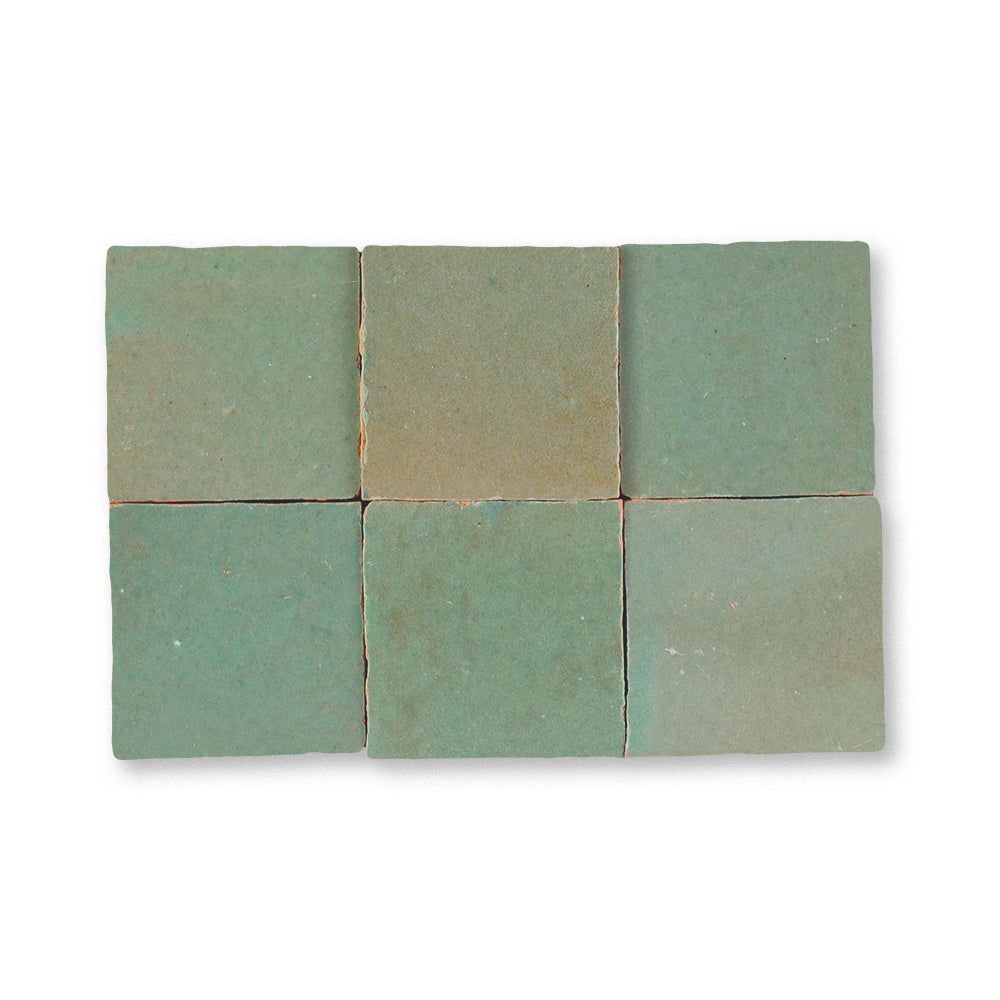 zellige tile 2x2 Atlas sage