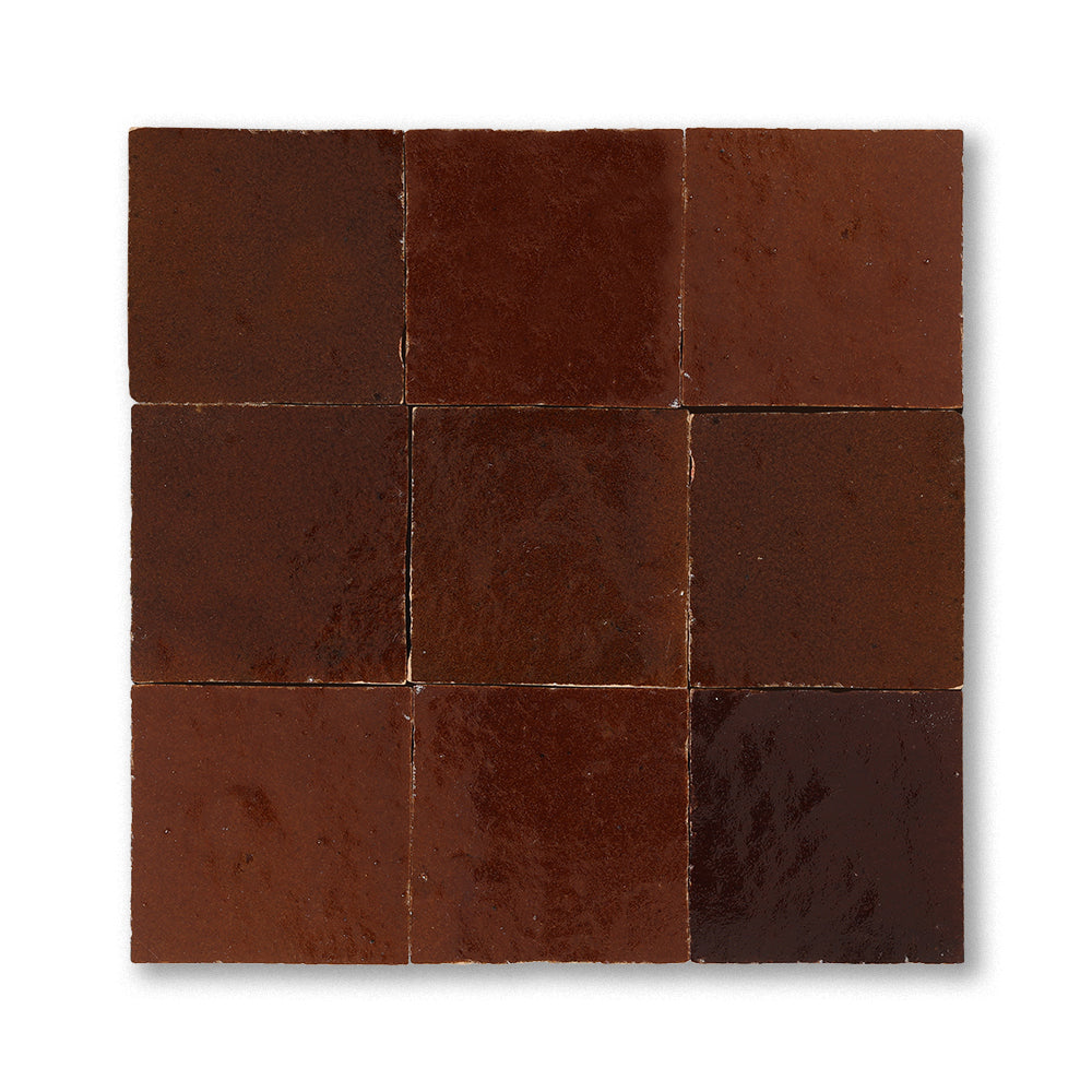 zellige tile 2x2 caramel
