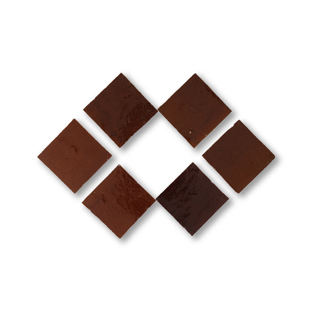 zellige tile 2x2 caramel