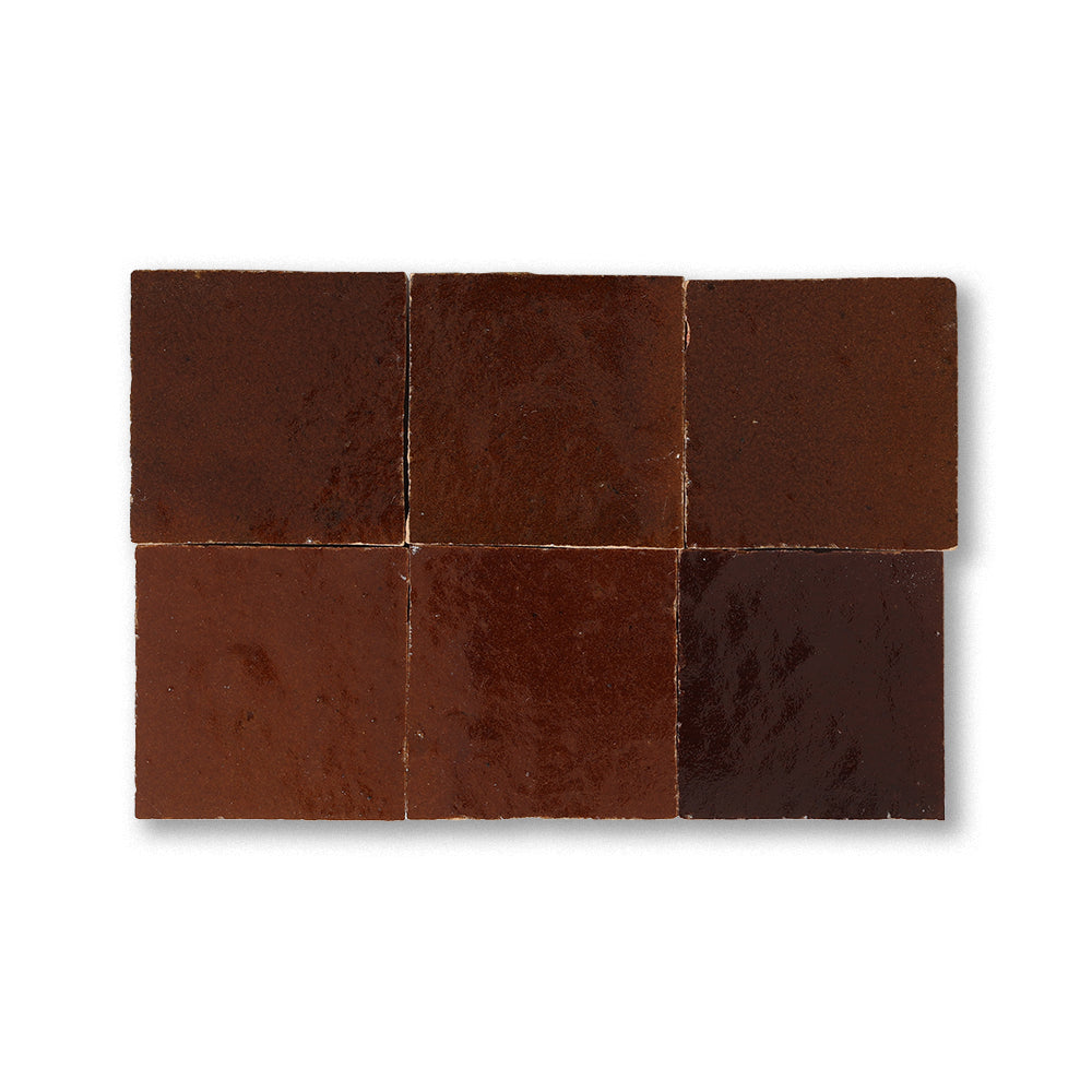 zellige tile 2x2 caramel
