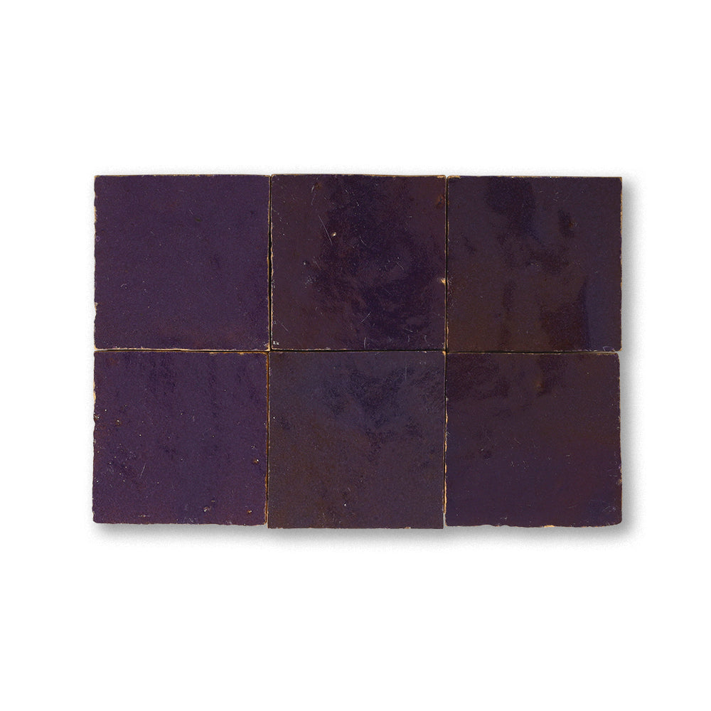 zellige tile 2x2 purple rain