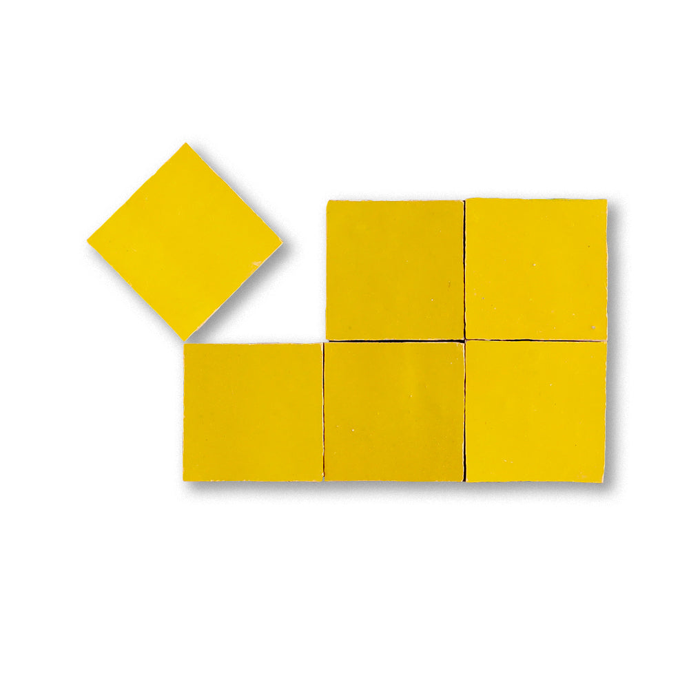 zellige tile 2x2 sunflower